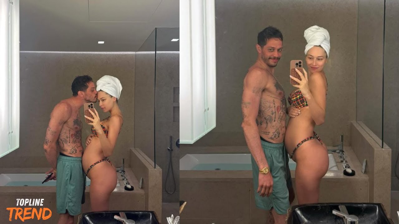 Pete Davidson Goes Shirtless with Pregnant Girlfriend Elsie Hewitt ❤️