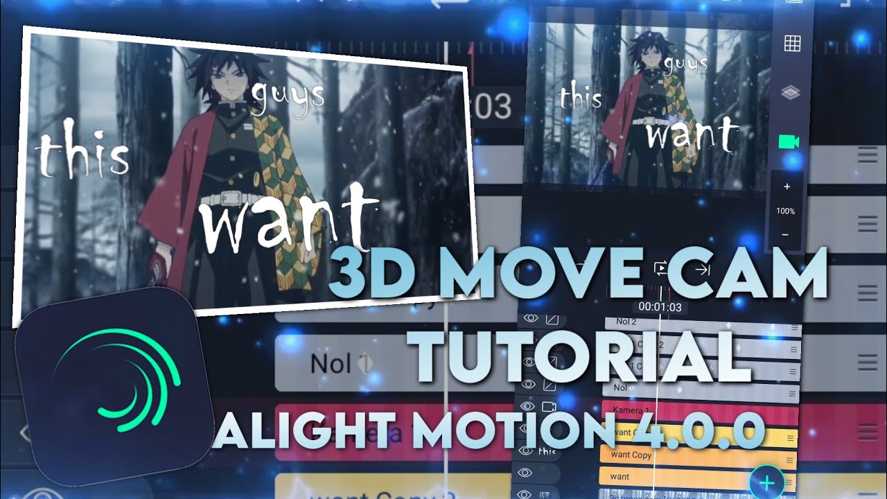 3D MOVE CAM TUTORIAL ! || ALIGHT MOTION 4.0.0 - YouTube
