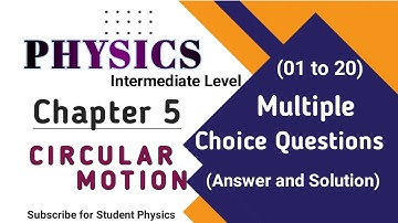 Circular motion | Most Important MCQs 1-20 | Class 11 Physics Chapter 5 |