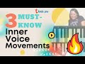 Mouvements de voix intrieure 3 options  progression daccords en do majeur  piano vangile