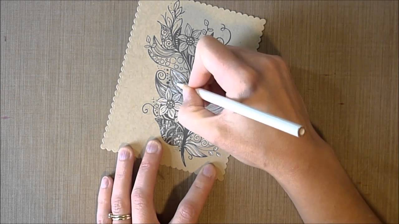 Unity Quick Tip White Pencil Outlining on Kraft - YouTube
