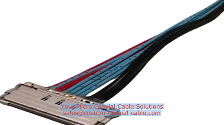 Coax Cable Data Ultra-Fine Cables For Wearable Technology Micro Coaxial Impedance Tolerance ±5% Blue