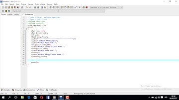 Tutorial membuat biodata DEV C++