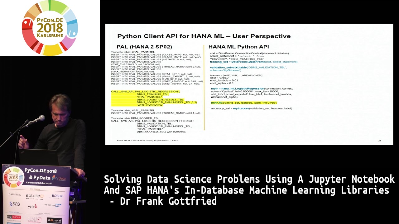 Image from Solving Data Science Problems using a Jupyter Notebook and SAP HANA's in-database Machine Learning Libraries