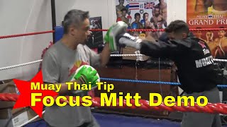 Muay Thai Tip Focus Mitt Demo