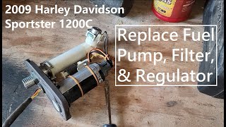How to install fuel pump, regulator, and filter on a 2009 Harley Sportster 1200 Fuel Injected by JRMSweeps 3,579 views 10 months ago 8 minutes, 58 seconds