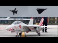 Skymaster f14 xxl tomcat turbine jet  2nd flight more action looping rolling  wing sweep test