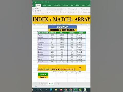 LOOKUP DOUBLE CRITERIA IN EXCEL WITH INDEX MATCH AND ARRAY FORMULA ...