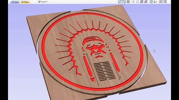Simulation Wood working or wood carving for cnc router