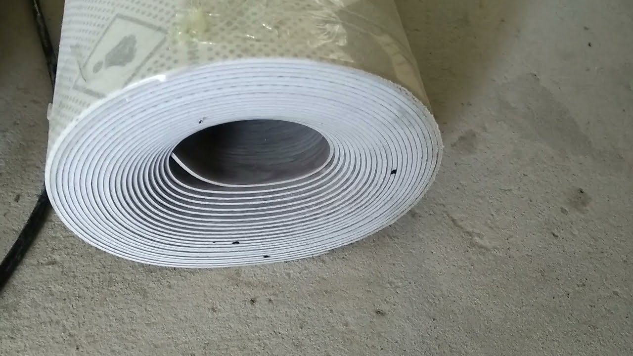 Укладка и подрезка линолеума - YouTube