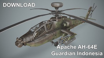Apache AH 64E Guardian Indonesia 3D Model