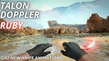 Talon Knife Doppler Ruby | CS2 Skin Showcase with NEW Animation