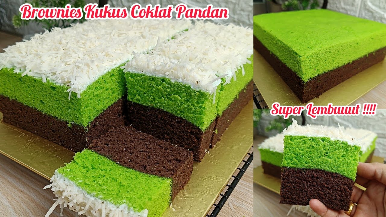 BROWNIES KUKUS COKLAT PANDAN SUPER LEMBUT ENAK BANGET 100% ANTI GAGAL PASTI SUKA DIJAMIN !!! BROWNIES KUKUS COKLAT PANDAN SUPER LEMBUT ENAK BANGET 100% ANTI GAGAL PASTI SUKA DIJAMIN !!!