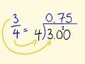 Convert any Fraction to a Decimal - easy math lesson