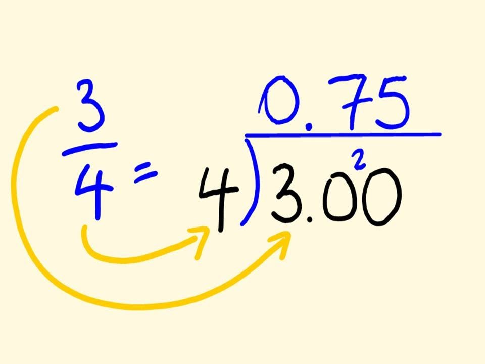 Convert any Fraction to a Decimal - easy math lesson - YouTube