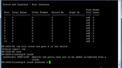 Trunking a port on HP 2530