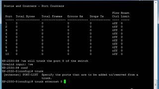 Trunking a port on HP 2530