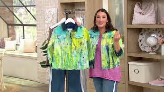 LOGO by Lori Goldstein Limited Edition Printed Denim Jacket on QVC