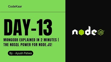 💚 Day 13 — Introduction to MongoDB | Node.js in 2 Minutes 💻