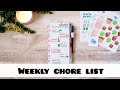 PLAN WITH ME | CHORES LIST WITH DESIGNER CHAMELEON STICKERS