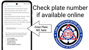 how to check lto plate number online || paano mag check ng plate number sa LTO online gamit phone