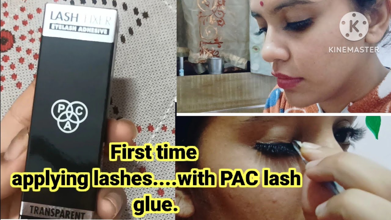 Pac eyelash glue...*review* ...is it really good?  first time applying lashes in front of you 😀