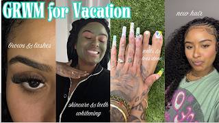 VACATION PREP VLOG: Getting ready for my cruise! | Nails, lashes &amp; skincare