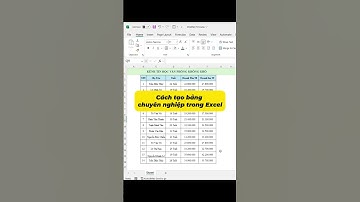 Mẹo tạo bảng trong Excel #tinhocvanphong #word #excel #sachtinhocvanphong #youtubeshorts