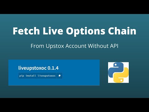 Fetching live options chain data from Upstox without API using Python