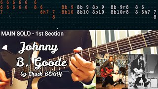 JOHNNY B. GOODE - Chuck Berry - Full Guitar Lesson (TABS)