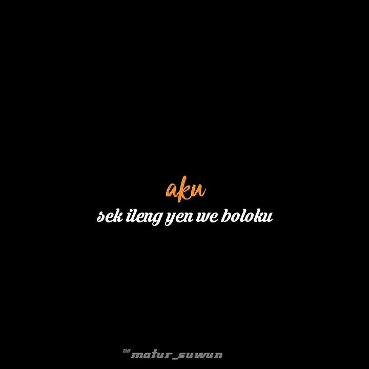 Story wa aku ileng koe boloku