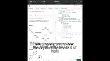 1382. Balance a Binary Search Tree #leetcode #faang #fang #cs #coding #codinginterview #codinglife