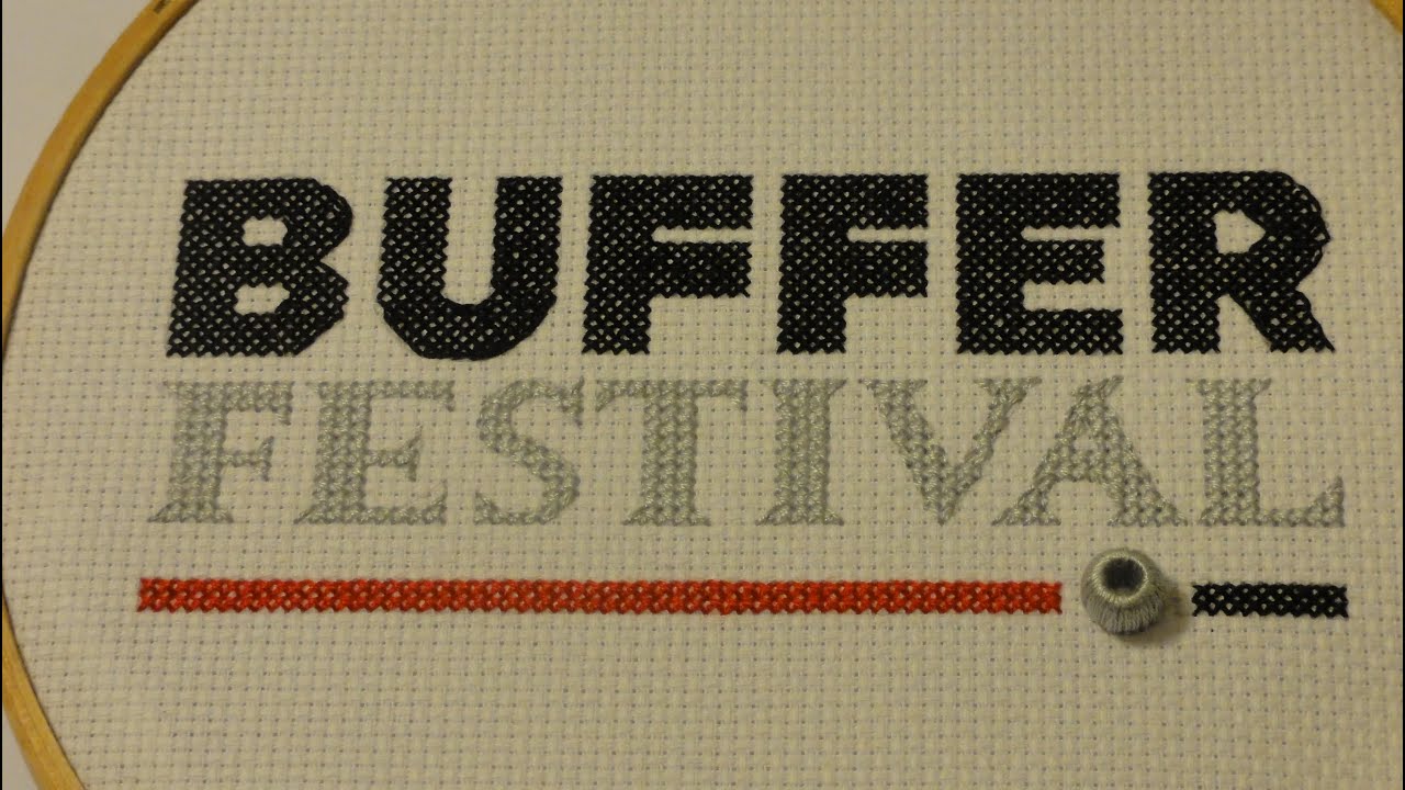 Buffer Festival Logo Cross Stitch Time Lapse