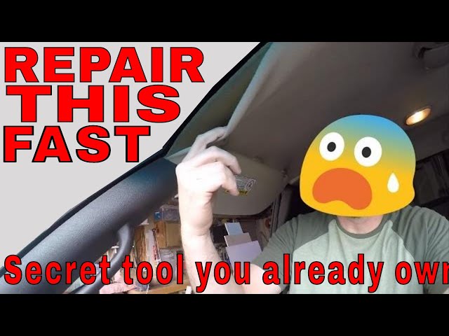 How To Fix Sagging Headliner Without Removing In Less Than 10 Minutes