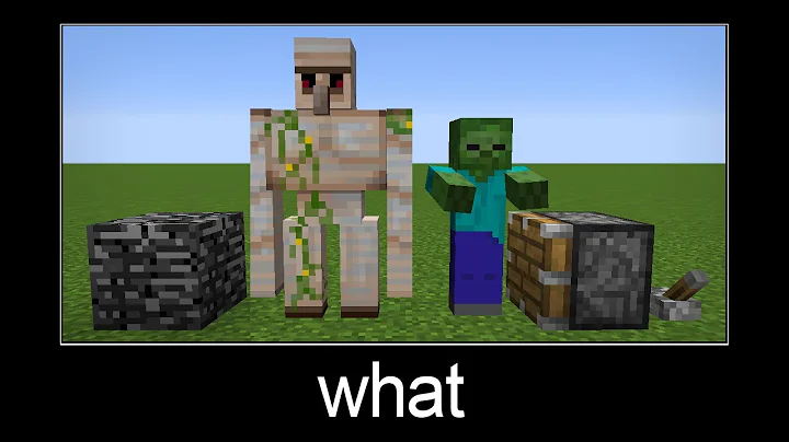 Minecraft wait what meme part 84 (iron golem + zombie =?)