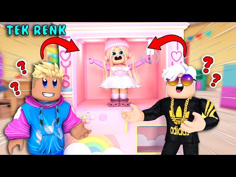 TEK RENK SAKLAMBAÇ OYNADIK 🥰 RENKLERİN İÇİNE SAKLANDIK 😱| ROBLOX Hide and Seek One Color