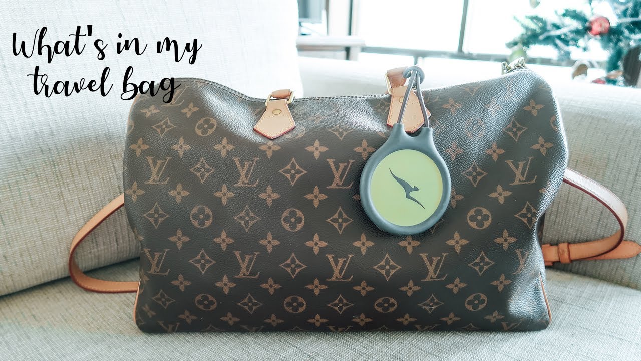 WHAT&#39;S IN MY TRAVEL BAG | LOUIS VUITTON SPEEDY B 40 - YouTube