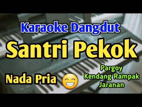 SANTRI PEKOK - KARAOKE || NADA PRIA COWOK || Versi Koplo || Pargoy || Live Keyboard