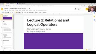 Lecture 2:  Relational and Logical Operators