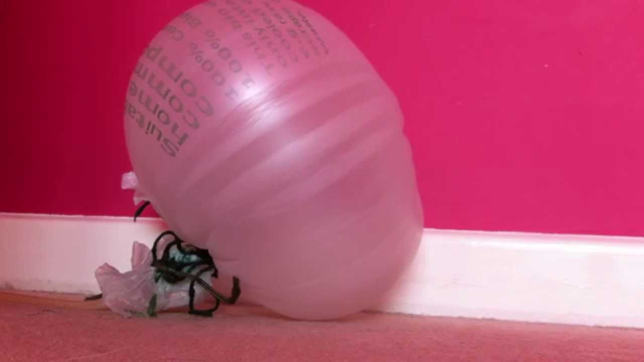 Blow to pop plastic bag