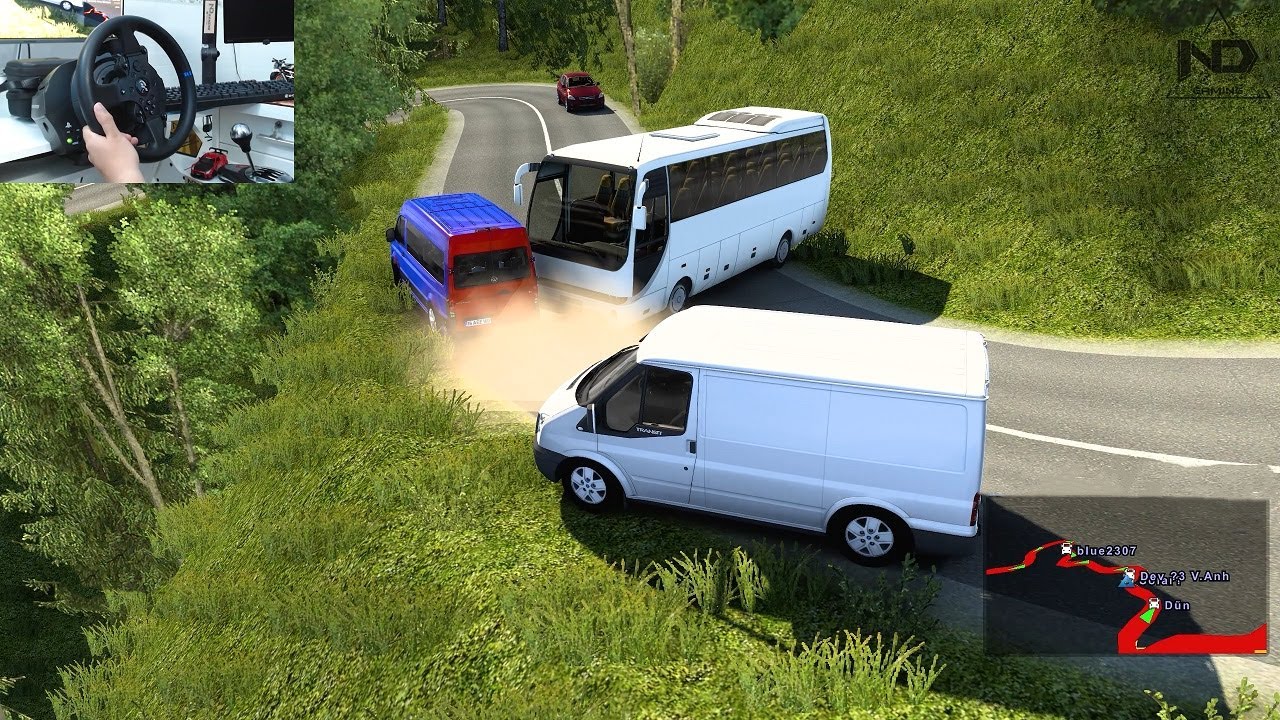 ETS2 Online - Ford Transit Cùng Hội Xe 16 Chỗ Đi Đường... - youtube