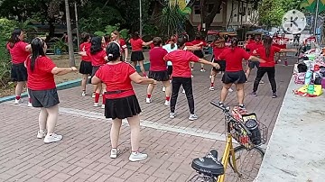 Azl family Zumba dance workout morning routine red and black uniform