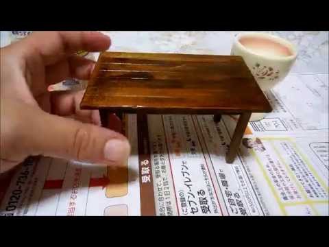 ドールハウス家具 カントリーテーブルの作り方dollhouse Furniture Way Of Making A Country Table Youtube