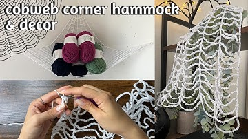 Crochet Cobweb Corner Storage Hammock Tutorial