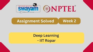 Deep Learning - IIT Ropar Week 2 || NPTEL ANSWERS 2025 #nptel #nptel2025 || NPTEL 2025 #myswayam