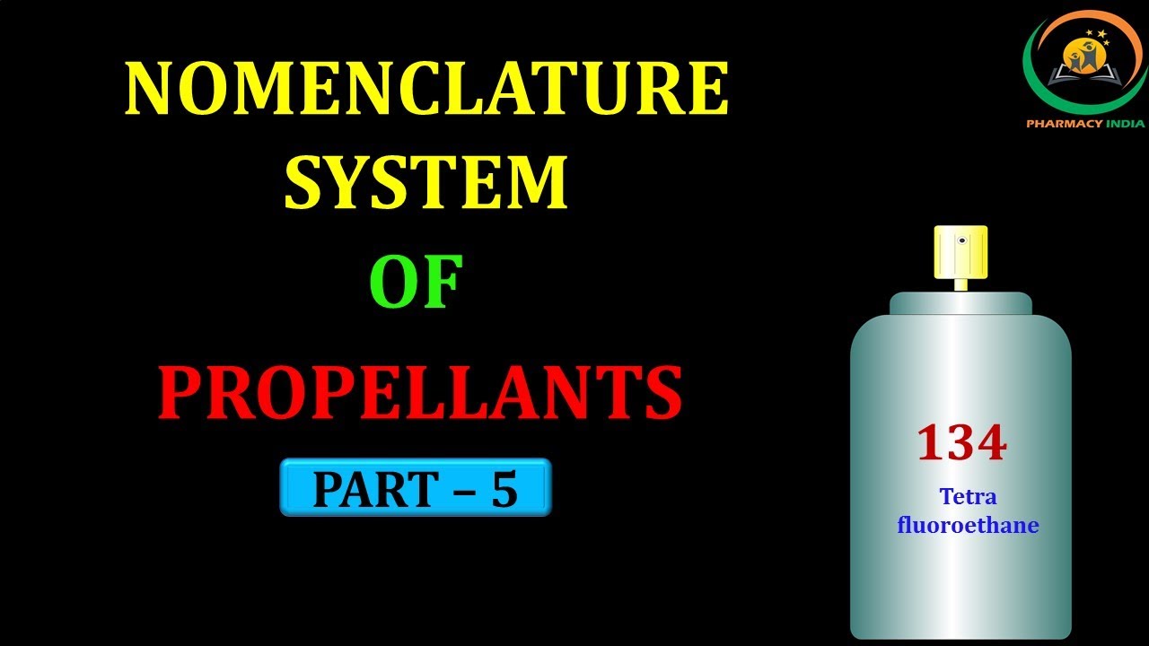 NOMENCLATURE OF PROPELLANTS PART 5 GPAT NIPER PHARMACIST