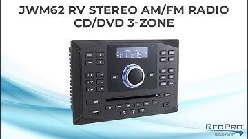 JWM62A RV Stereo AM/FM Radio CD/DVD 3-Zone