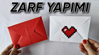 Kolay Zarf Yapımı Mektup Için Yada Yılbaşı Kartında Kullan