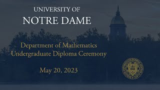 Department of Mathematics Undergraduate Diploma Ceremony