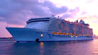 Oasis Of The Seas | Spectacular Sunset Departure From Port of Miami | Sept, 2020